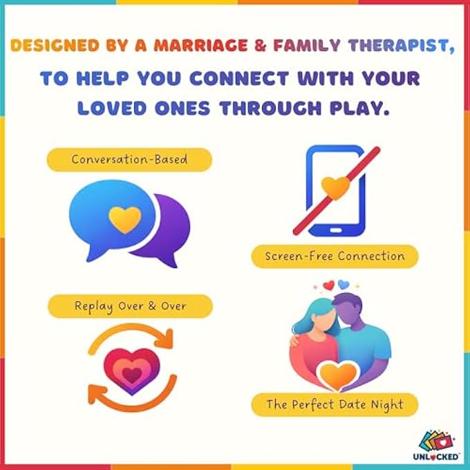 rayihni COUPLES QUESTIONS CARD GAME | DESIGNED BY A COUPLES' THERAPIST | BOARD GAME, DATE, GAME NIGHT | ROMANTIC, WEDDING, HUSBAND, WIFE GIFT, ANNIVERSARY | OUTDOOR, BEACH GAMES | CHRISTMAS GIFT - Image 2